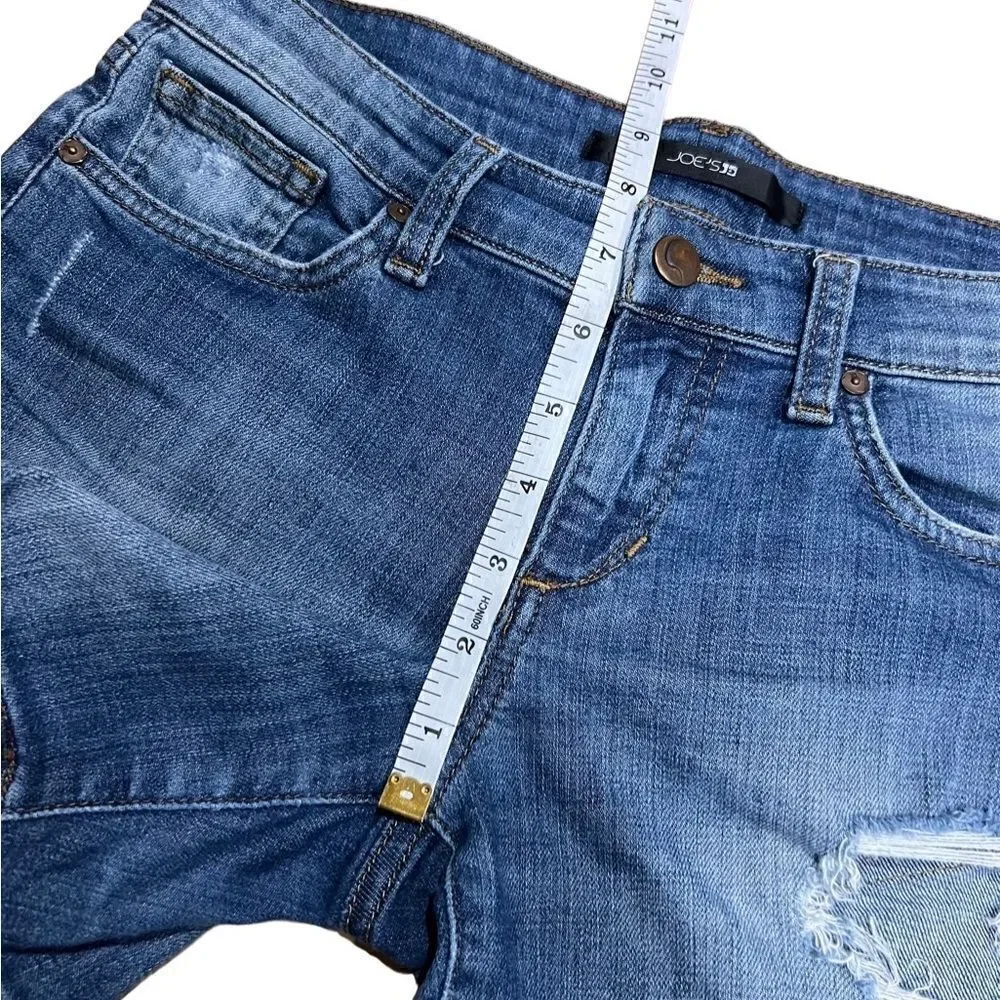 Joes jeans distressed denim shorts size 25